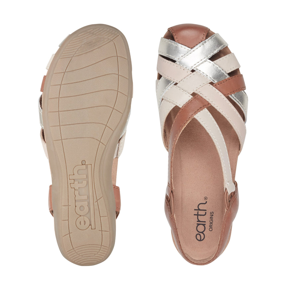 Berri Woven Casual Round Toe Slip-on Sandals - Earth Shoes Recommended