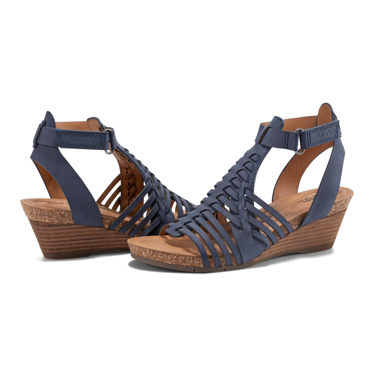 Hattie Round Toe Strappy Wedge Sandals - Earth Shoes Trending
