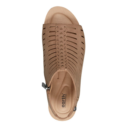 Hana Round Toe Laser Cut Dress Sandals - Earth Shoes Featured