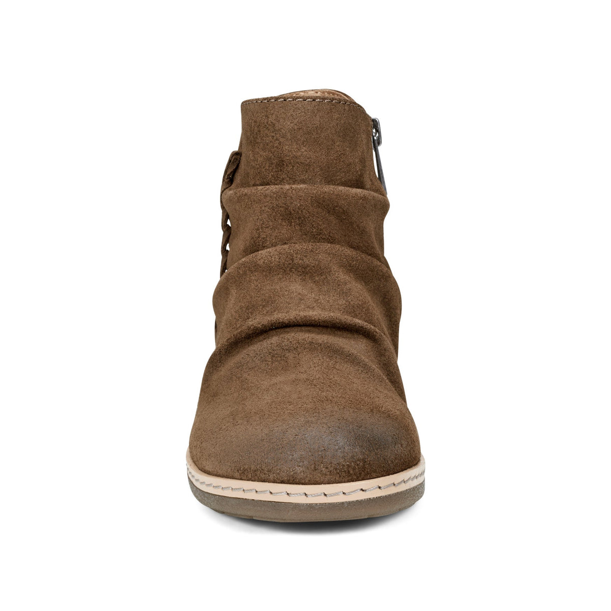 Hilaree Water Repellent Round Toe Ruched Casual Booties - Earth Shoes Recommended