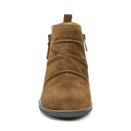 Nadya Round Toe Ruched Casual Booties - Earth Shoes Exclusive
