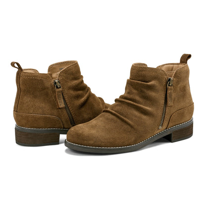 Nadya Round Toe Ruched Casual Booties - Earth Shoes Exclusive
