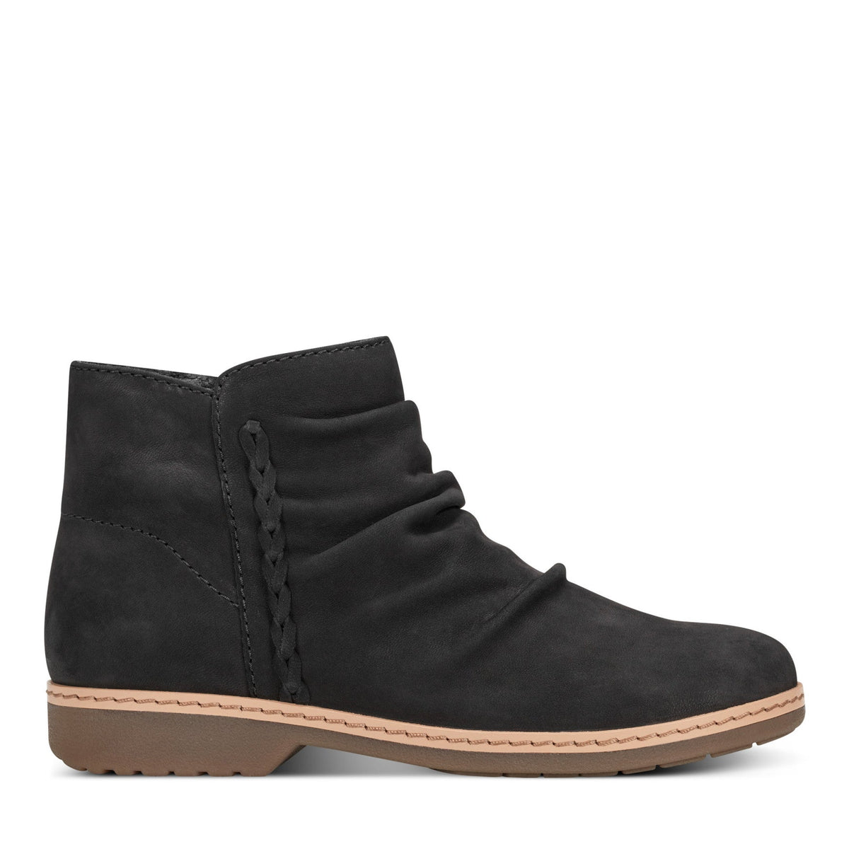 Hilaree Water Repellent Round Toe Ruched Casual Booties - Earth Shoes Signature