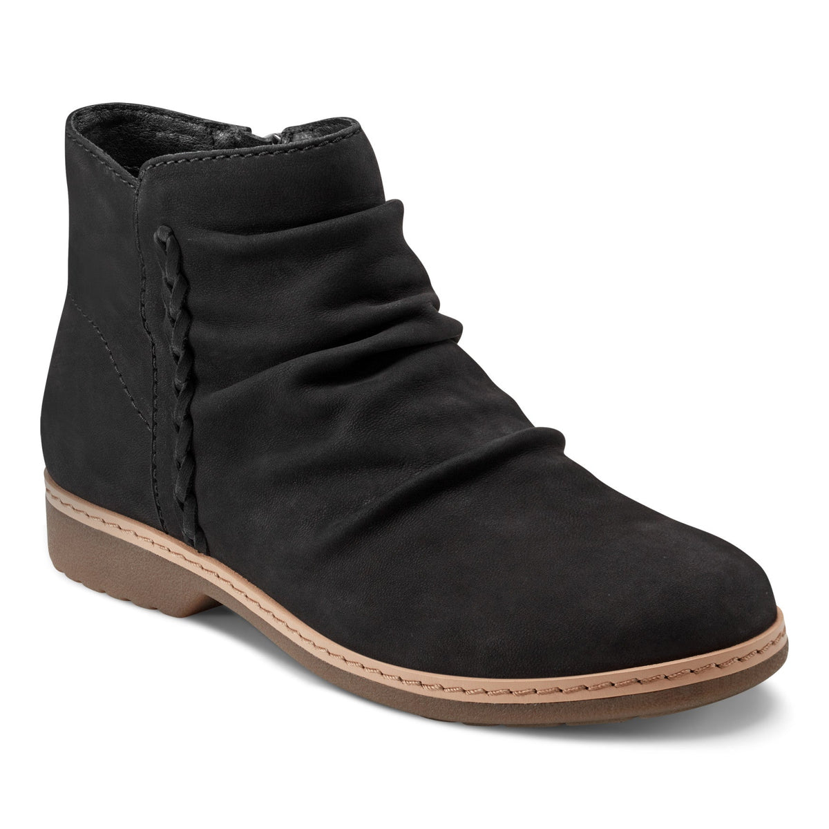 Hilaree Water Repellent Round Toe Ruched Casual Booties - Earth Shoes Signature