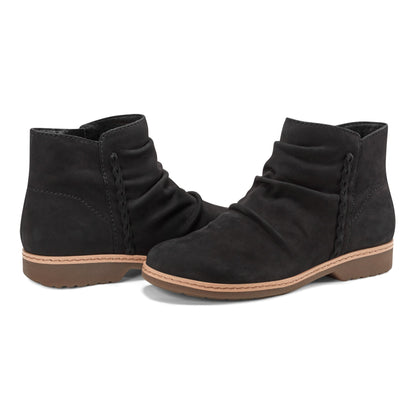Hilaree Water Repellent Round Toe Ruched Casual Booties - Earth Shoes Signature