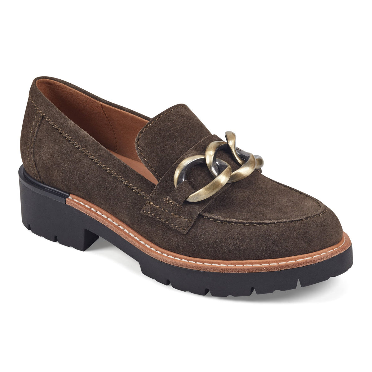 Zalor Round Toe Lug Sole Casual Slip-on Loafers - Earth Shoes Recommended