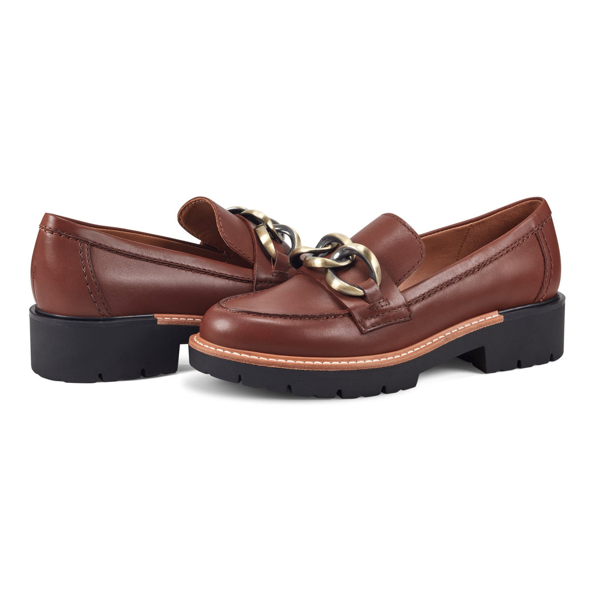 Zalor Round Toe Lug Sole Casual Slip-on Loafers - Earth Shoes Popular