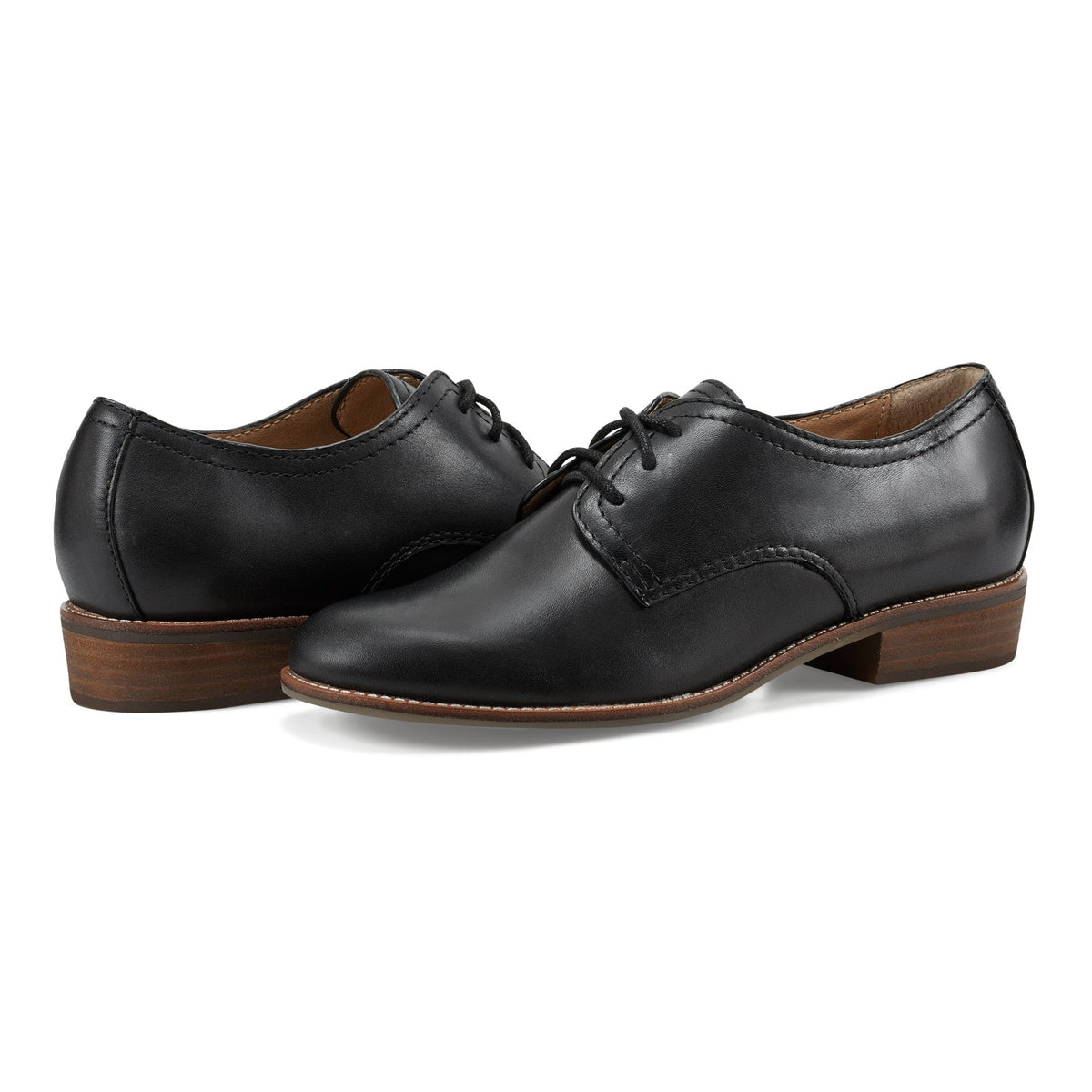 Eane Stacked Heel Casual Lace-Up Loafers - Earth Shoes Popular