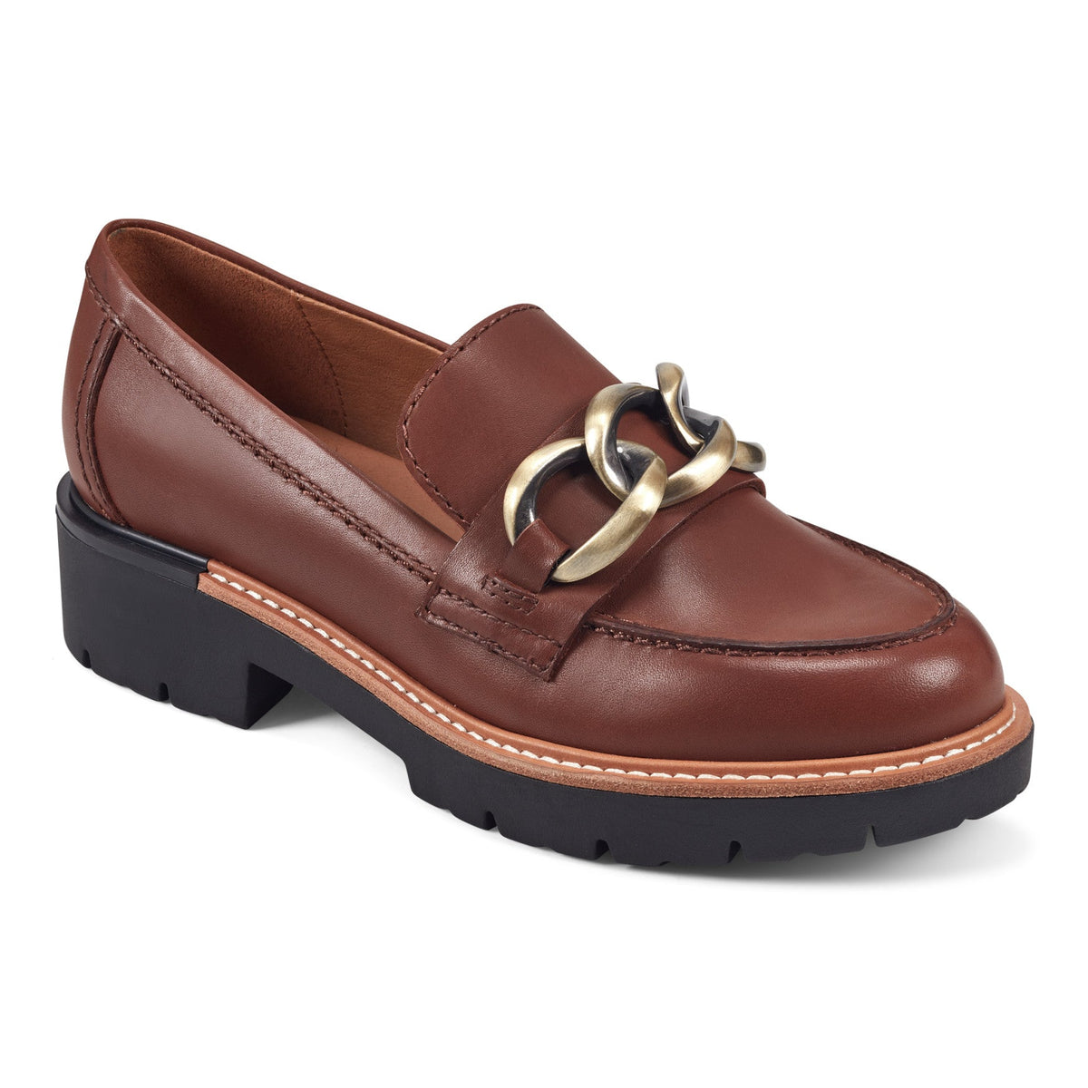 Zalor Round Toe Lug Sole Casual Slip-on Loafers - Earth Shoes Recommended